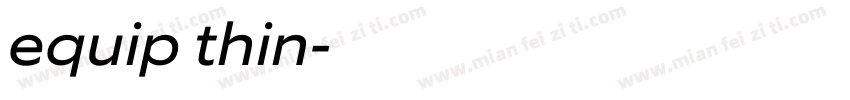 equip thin字体转换